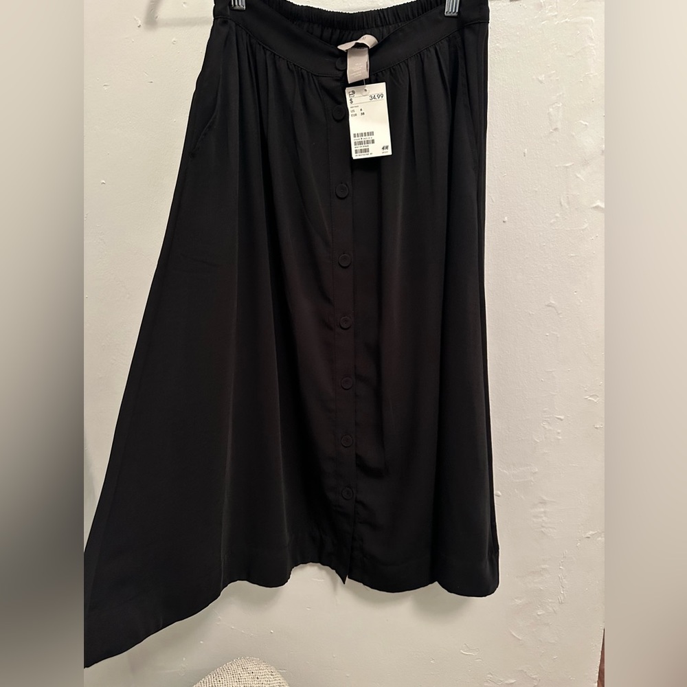 NWT | Black Button Down Skirt